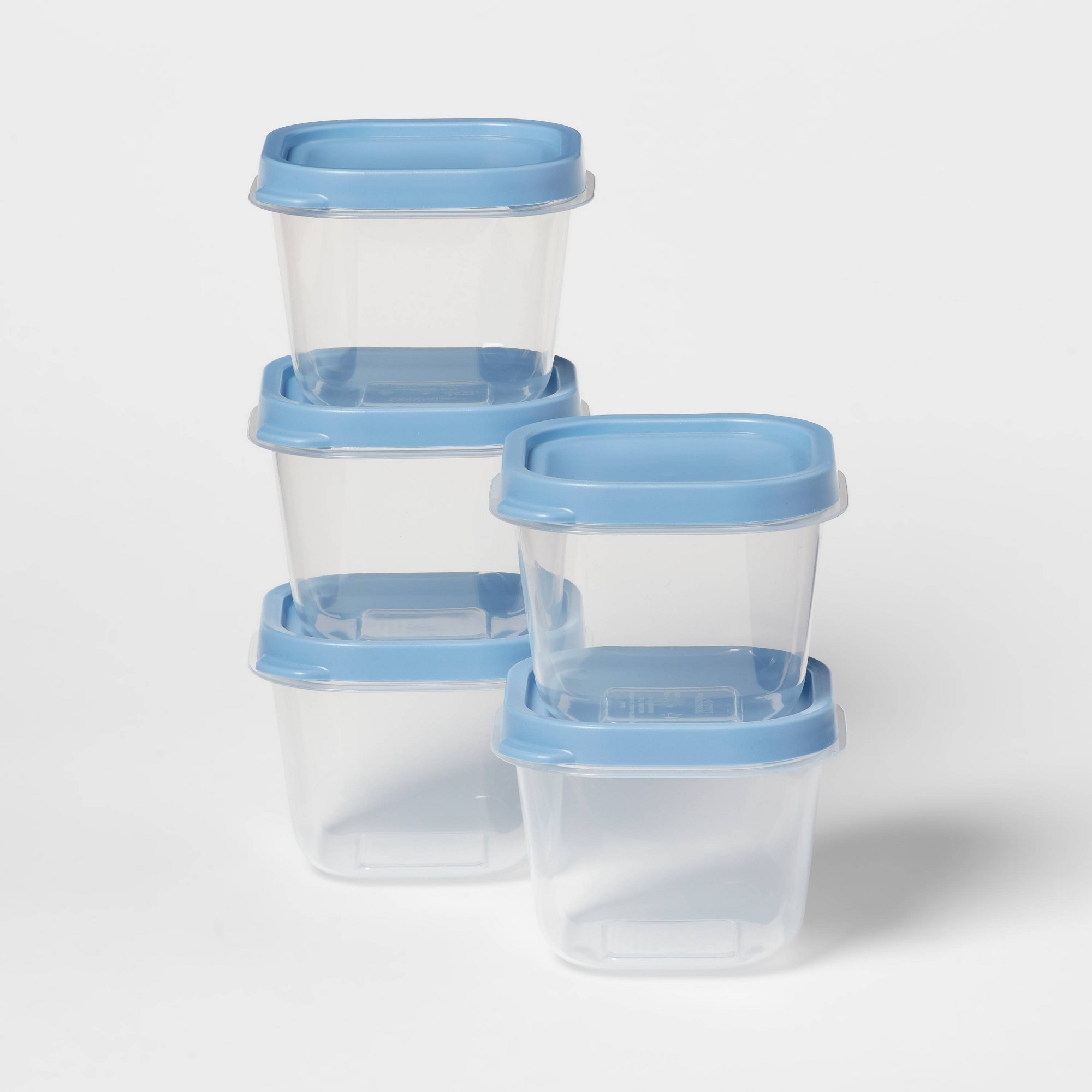 Food Storage Plastic Containers With Lids - 10 adet Mavi Plastik Gıda Saklama