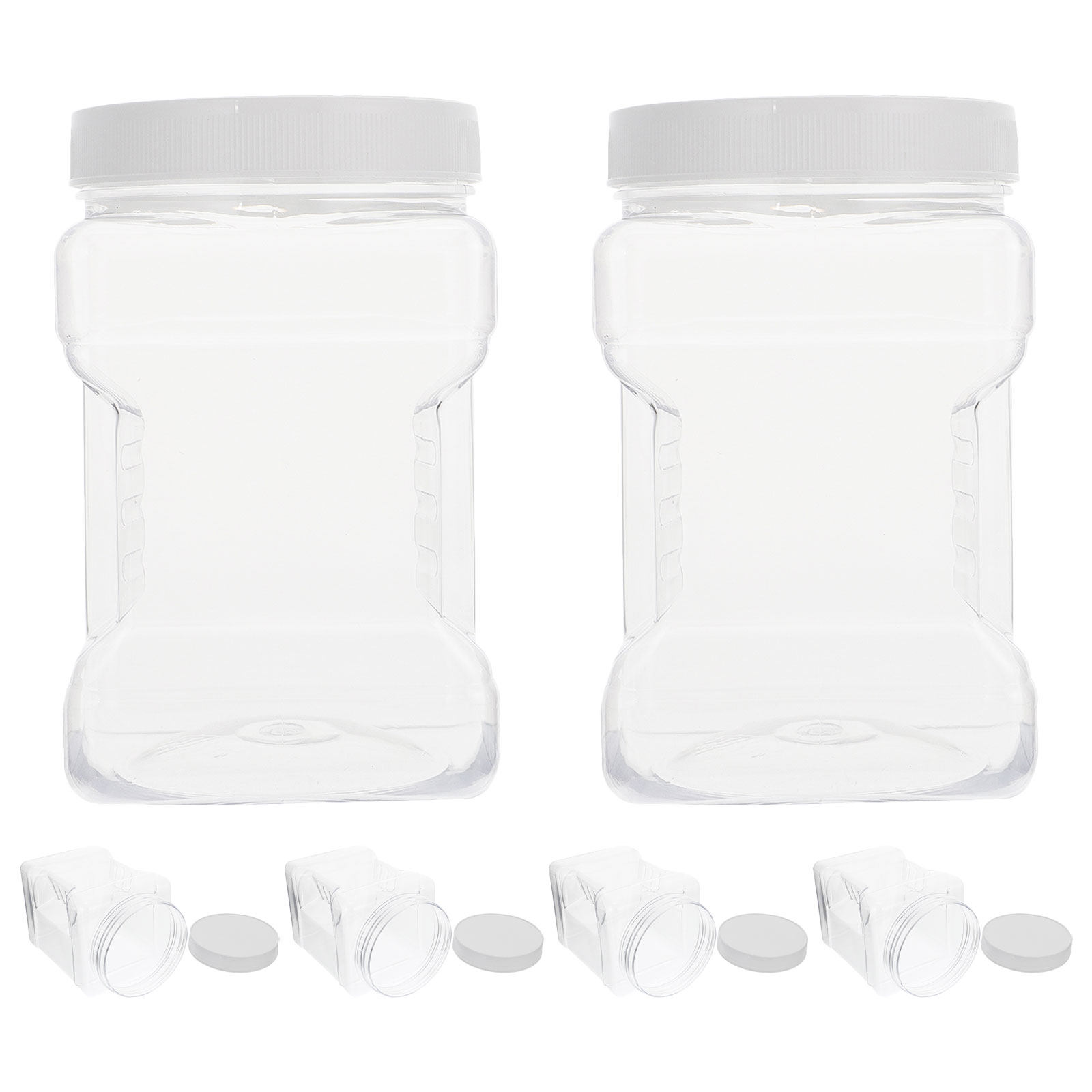 Food Storage And Containers - 6 Adet Şeffaf Saklama Kavanozu, Şeffaf