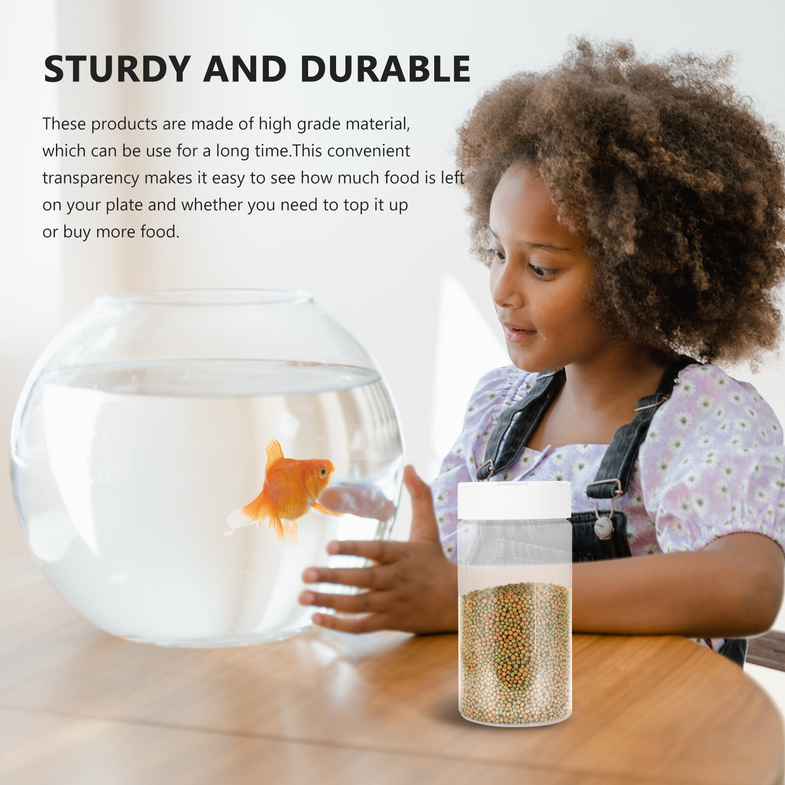 Food Storage How To - 2 adet şeffaf balık yemi şişeleri