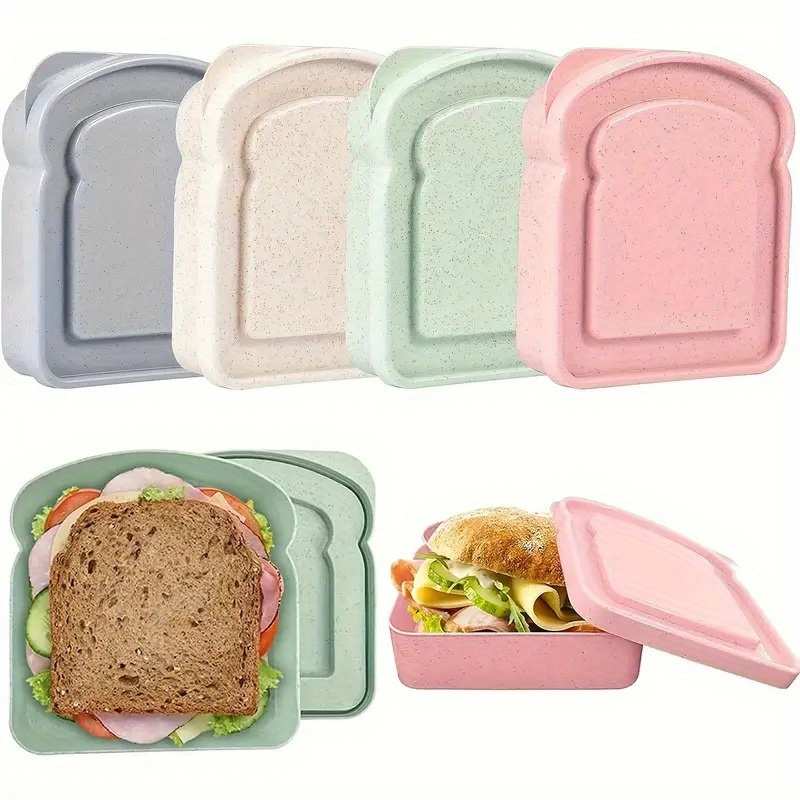 Food Storage Plastic Containers With Lids - 1 adet Bento Kutuları, Sandviç Kapları,
