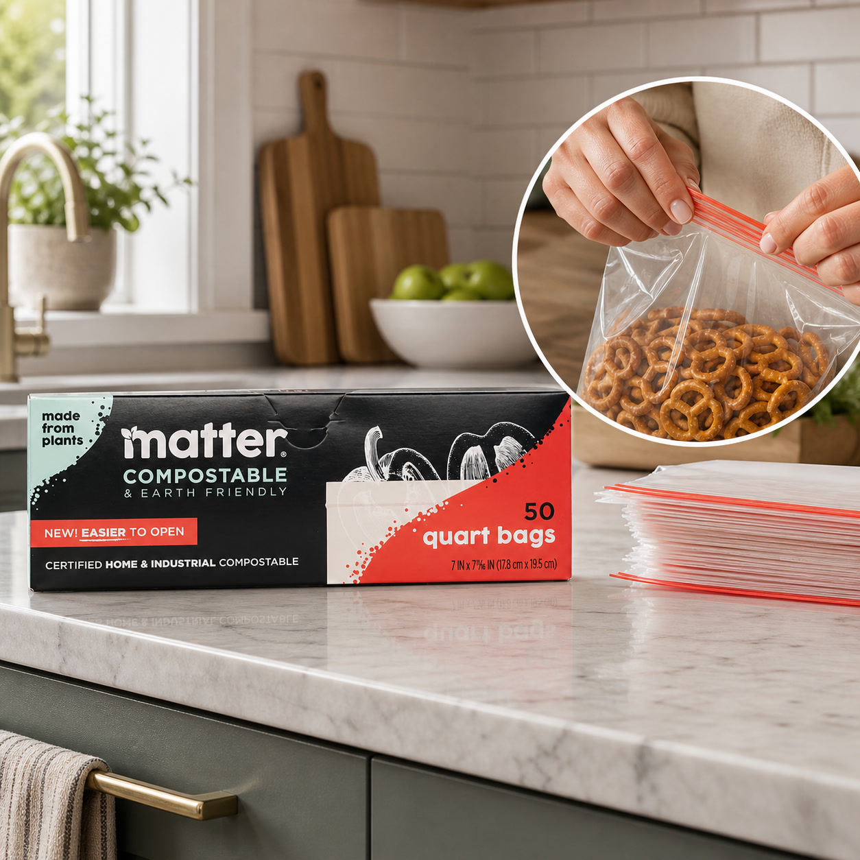 Food Storage Of Plants - 50 adet Kompostlanabilir Çeyrek Litrelik Saklama