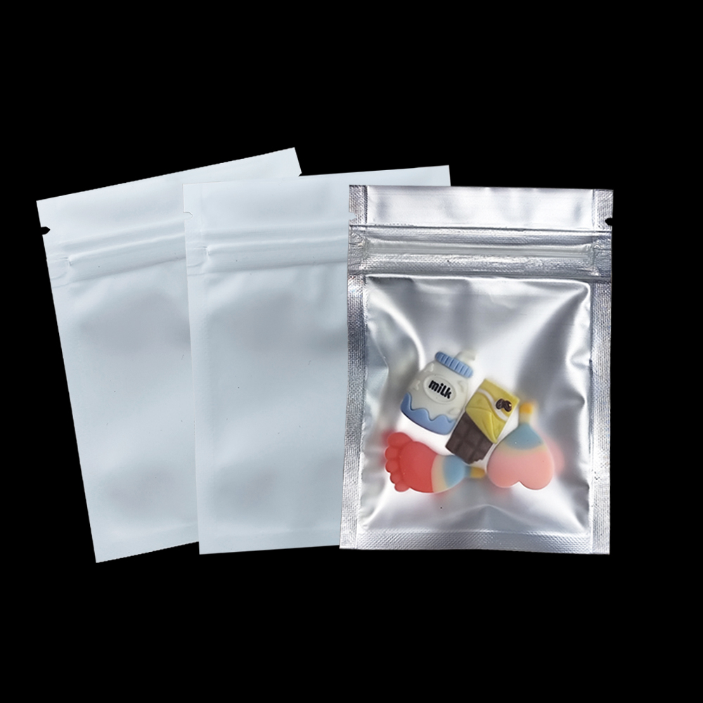 Food Storage With Lock - 100 adet/grup Mat Şeffaf Zip Kilit