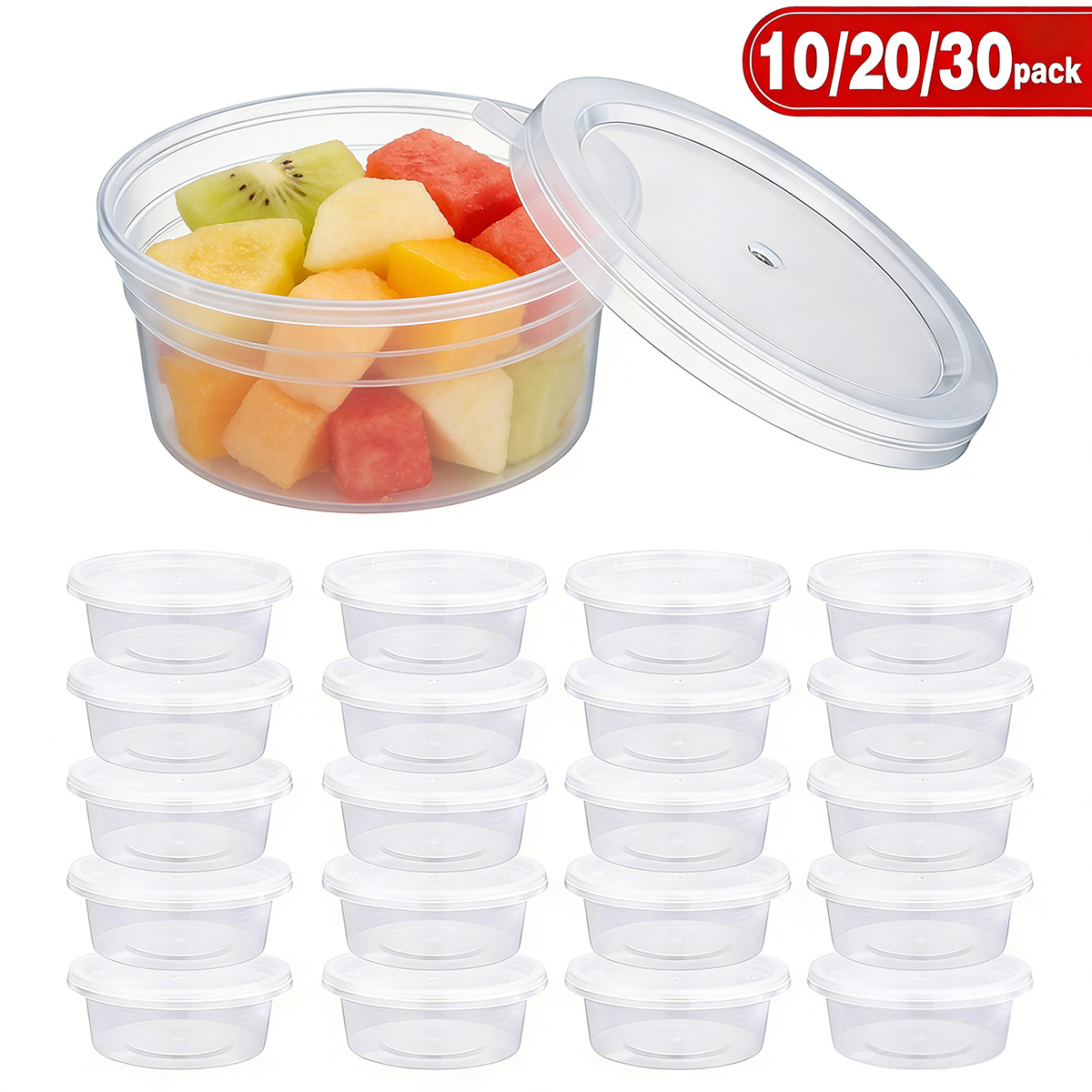 Food Storage Plastic Containers With Lids - 10/20/40'lı Paket Küçük Slime Kapları Kapaklı,