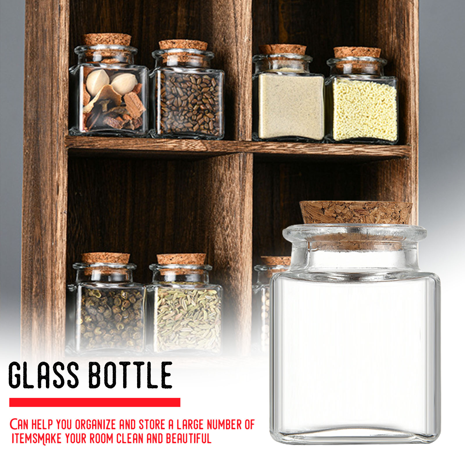 Food Storage Glass Jar - 1/5/10 adet cam saklama kavanozları mutfak