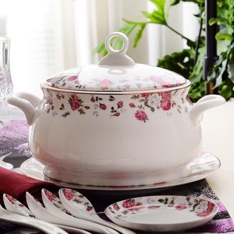 Food Storage Of Plants - 9 İnç, Kemik Çini Yemek Saklama