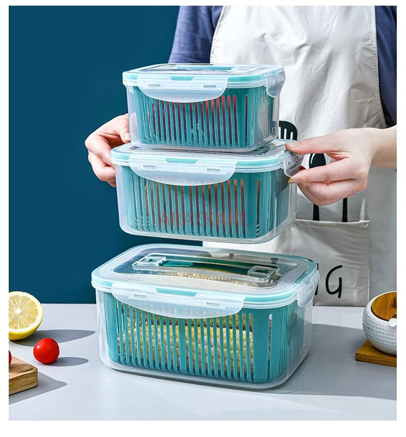Food Storage Box Large - Ev tipi mutfak büyük drenaj sepeti