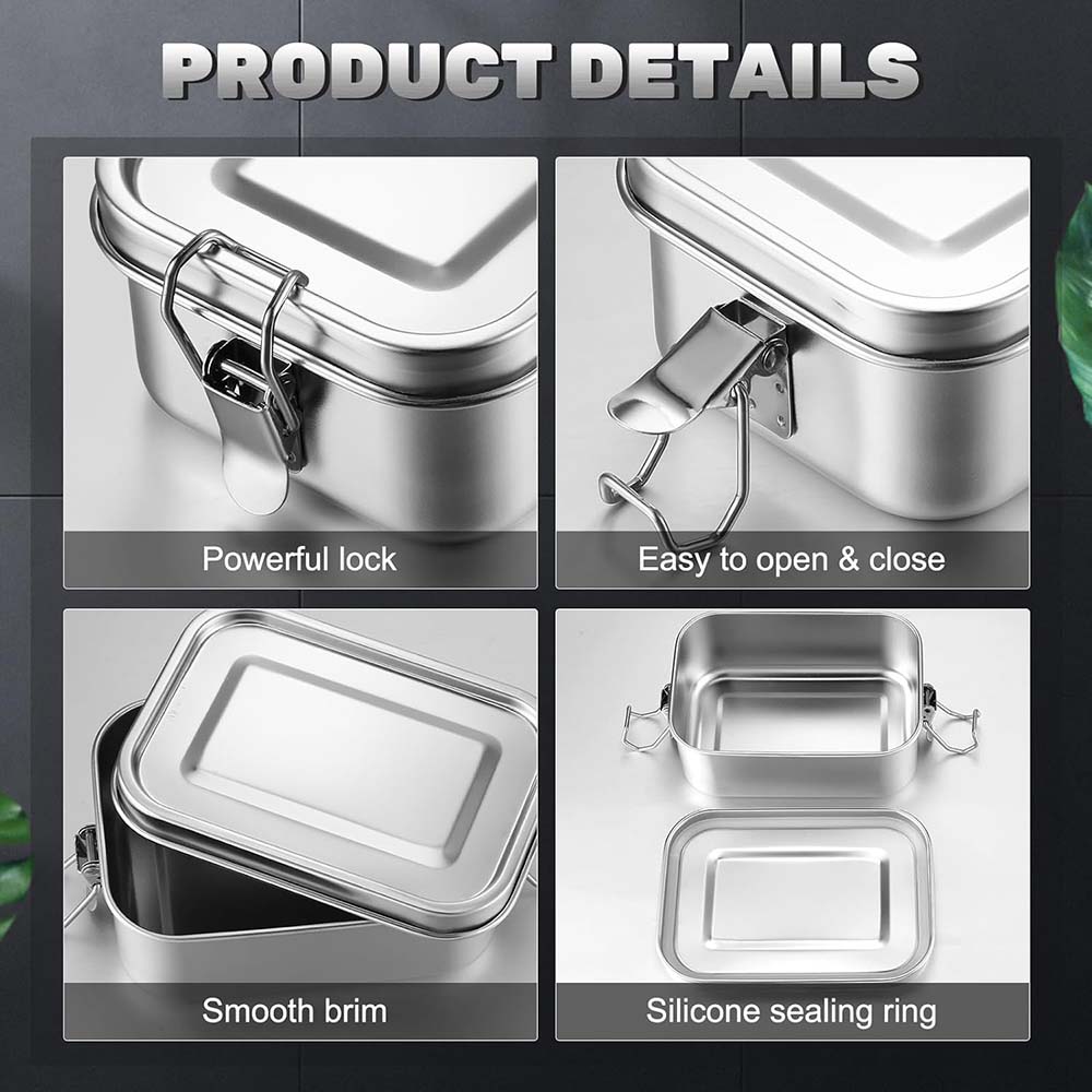 4 adet paslanmaz çelik Bento k - Food Storage With Lock incelemesi ve fiyatı