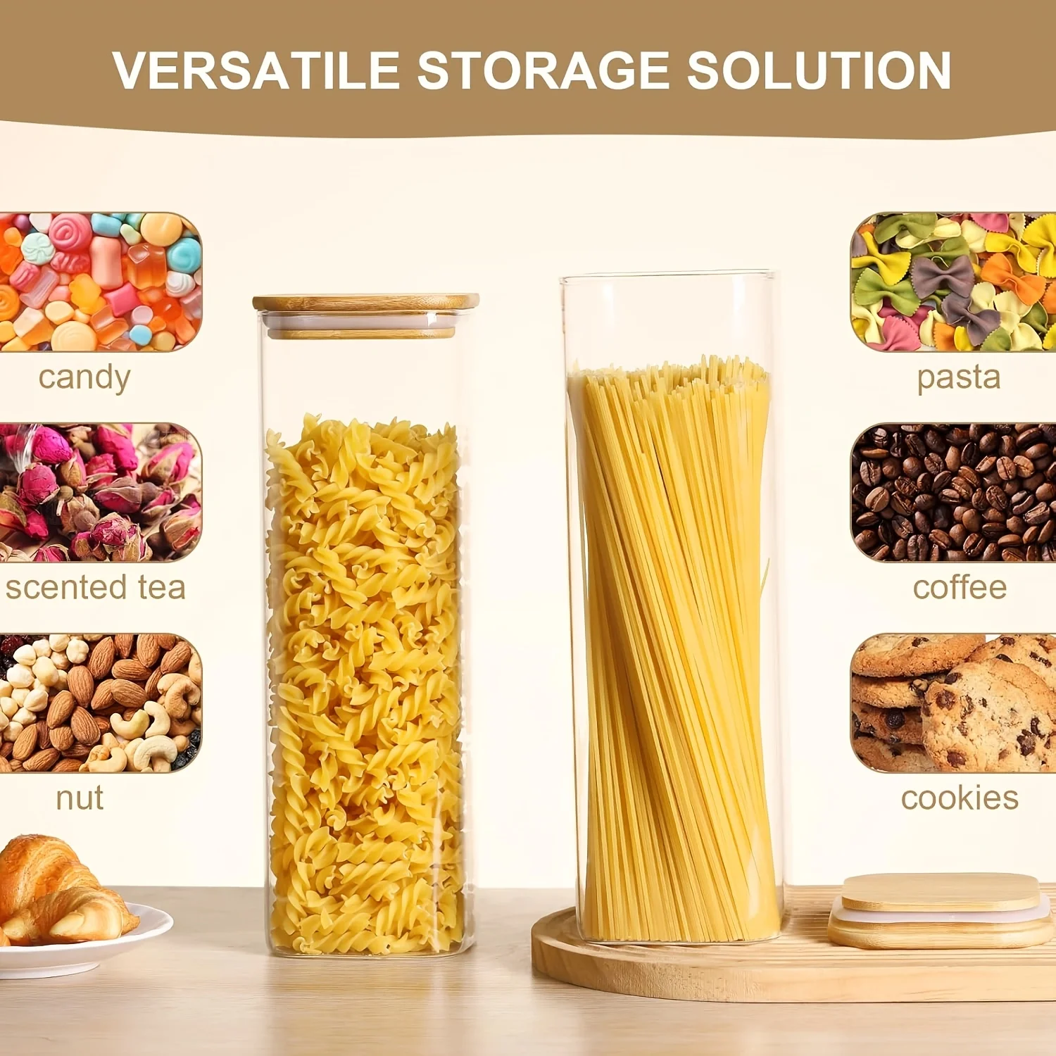 Modern 26/42oz Cam Saklama Kab - Food Storage Acrylic Containers incelemesi ve fiyatı