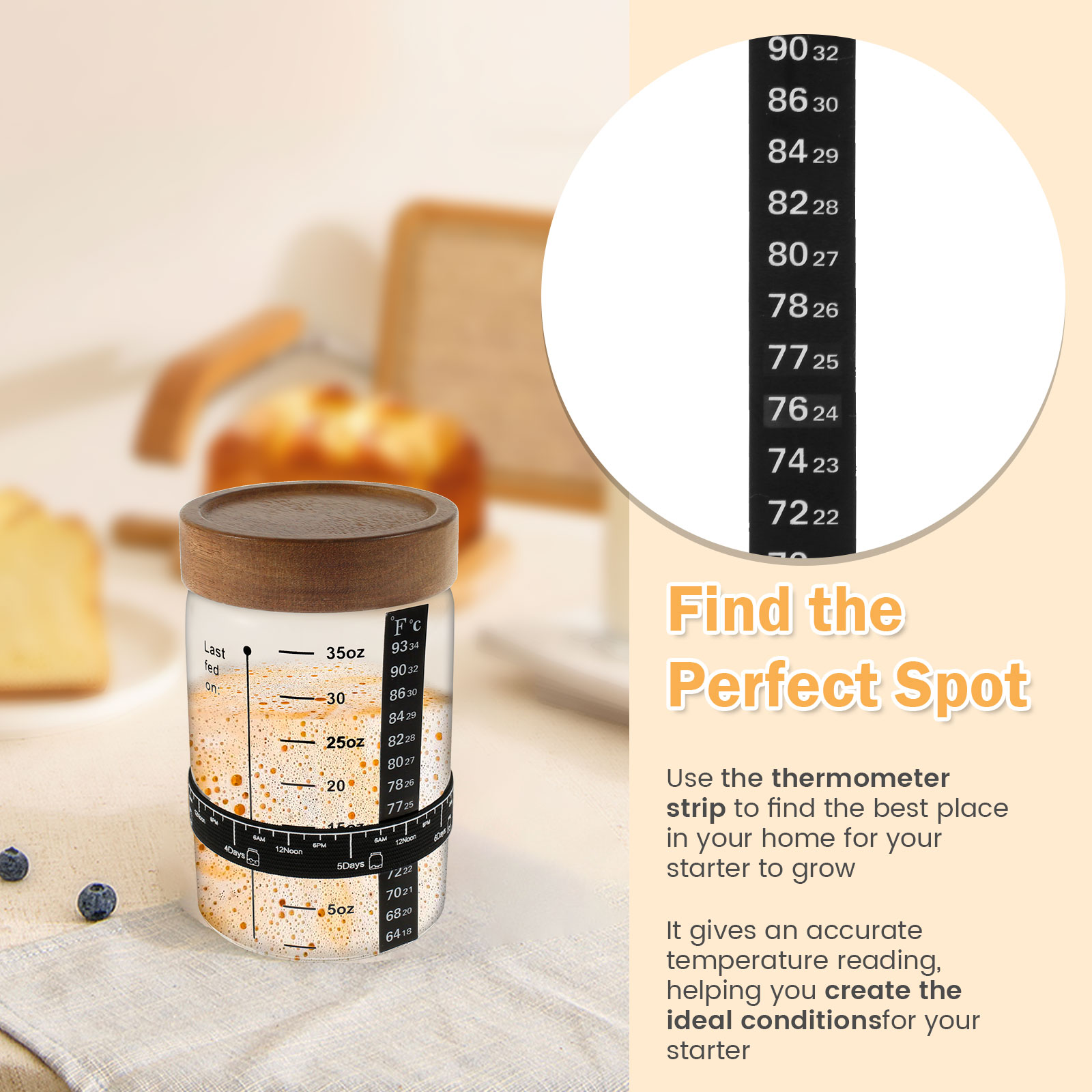 Sourstarter başlangıç kavanoz  - Food Storage Glass Jar incelemesi ve fiyatı