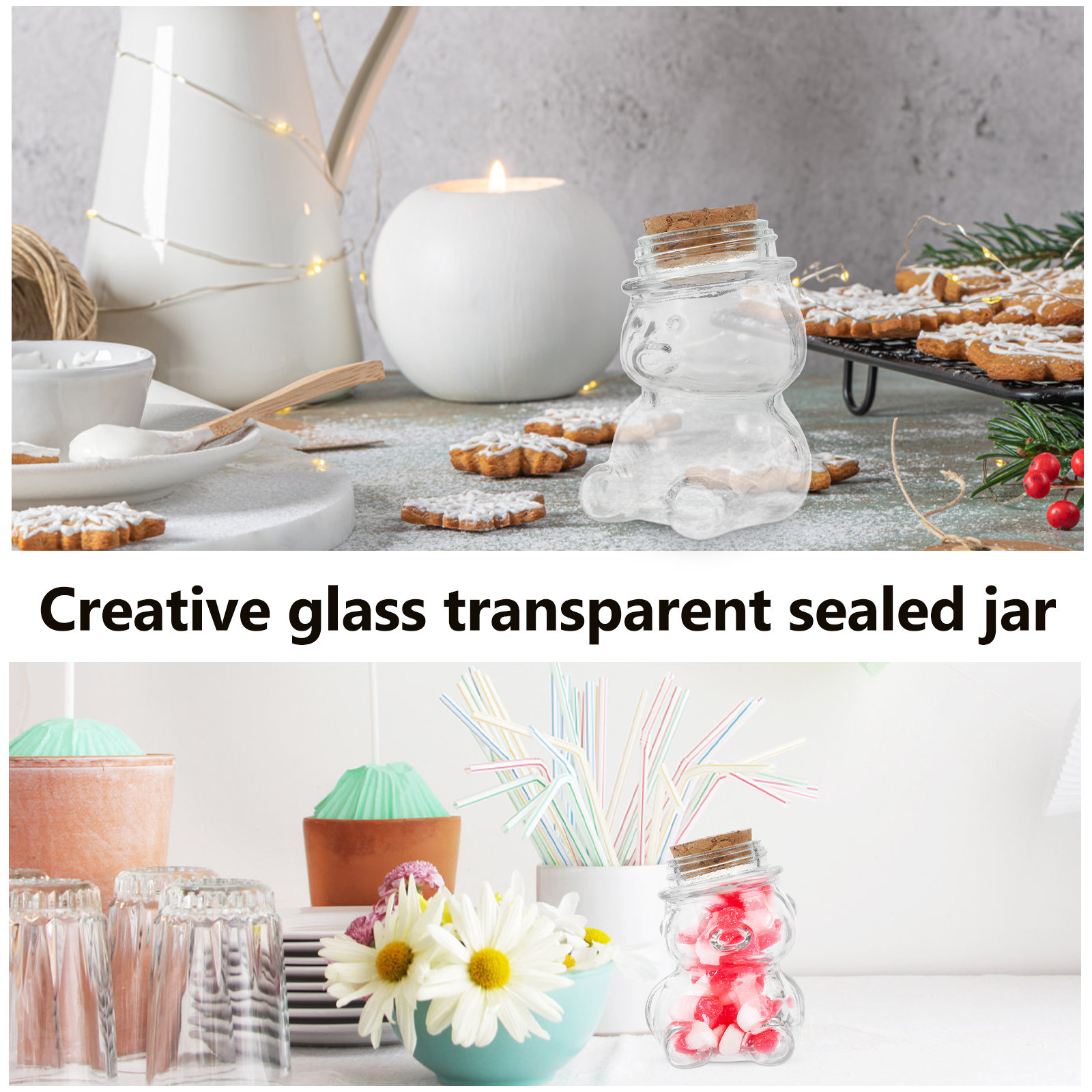 4 adet cam şeker kavanozu seti - Food Storage Glass Jar incelemesi ve fiyatı
